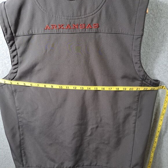 Colosseum Vest Arkansas Razorback Men L Full Zip Front SEC Hogs NCAA Athlete - Picture 4 of 16